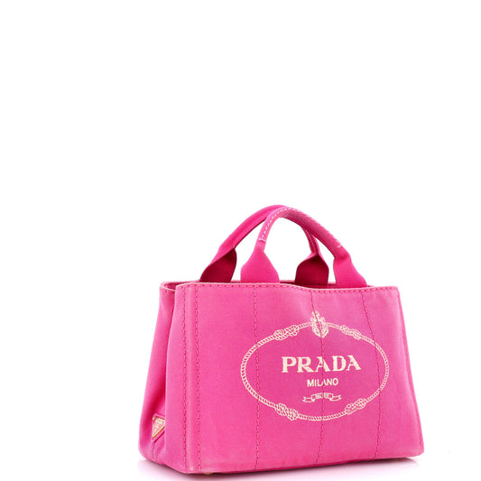 Prada Canapa Tote Canvas Mini
