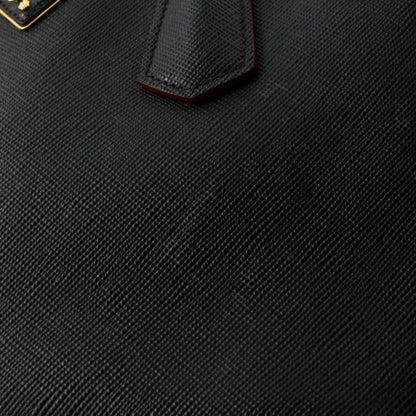 Prada Cuir Double Tote Saffiano Leather Small
