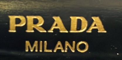 Prada Triangle Logo Plaque Envelope Chain Shoulder Bag Saffiano Leather