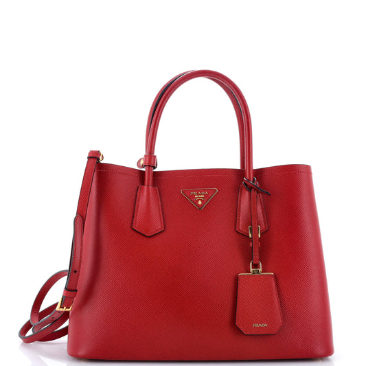 Prada Cuir Double Tote Saffiano Leather Medium