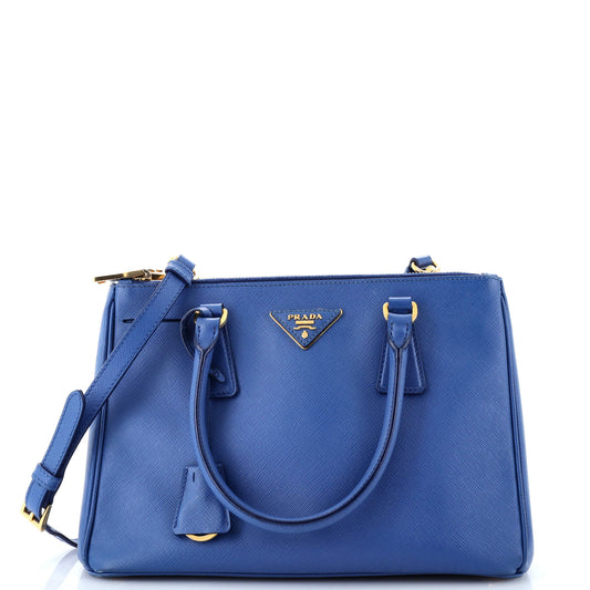 Prada Double Zip Lux Tote Saffiano Leather Small