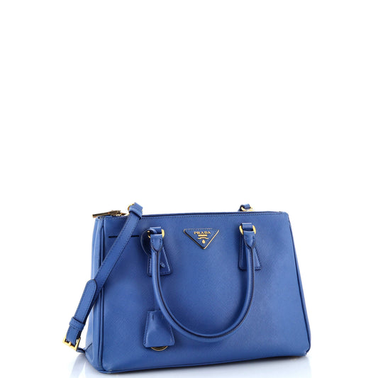 Prada Double Zip Lux Tote Saffiano Leather Small