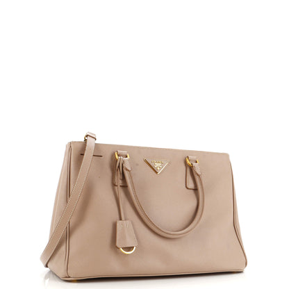 Prada Double Zip Lux Tote Saffiano Leather Medium