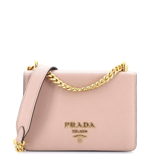 Prada Chain Flap Bag Saffiano Leather Small