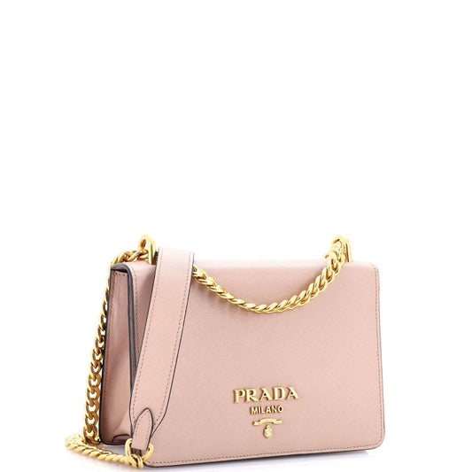 Prada Chain Flap Bag Saffiano Leather Small