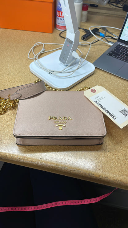 Prada Chain Flap Bag Saffiano Leather Small