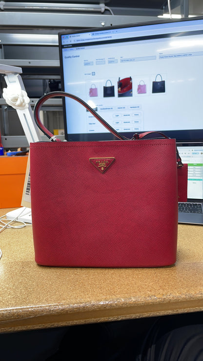Prada Panier Bucket Bag Saffiano Leather Large