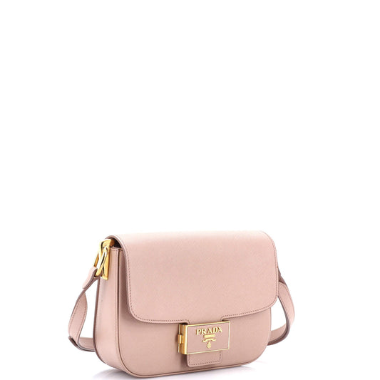 Prada Embleme Flap Bag Saffiano Leather Small