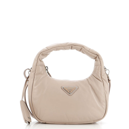 Prada Padded Hobo Leather Mini