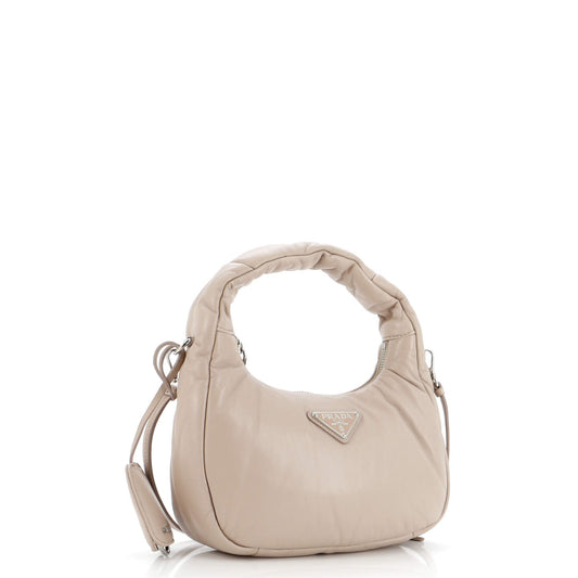 Prada Padded Hobo Leather Mini