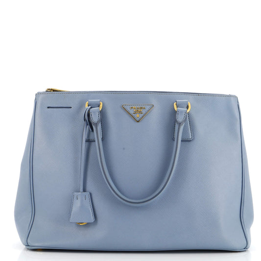 Prada Double Zip Lux Tote Saffiano Leather Medium