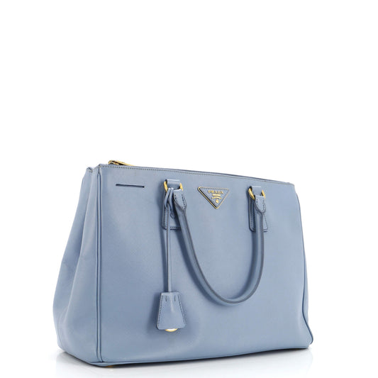 Prada Double Zip Lux Tote Saffiano Leather Medium