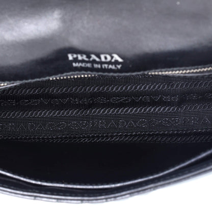 Prada Chain Flap Shoulder Bag Diagramme Quilted Leather Large