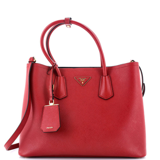 Prada Cuir Double Tote Saffiano Leather Large