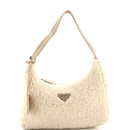 Prada Re-Edition 2000 Hobo Shearling Mini