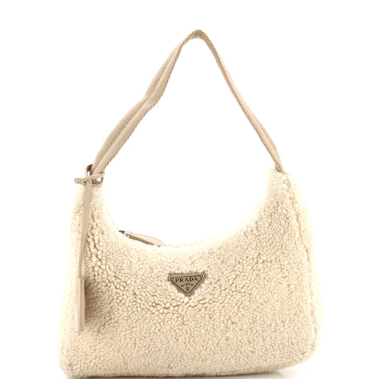 Prada Re-Edition 2000 Hobo Shearling Mini