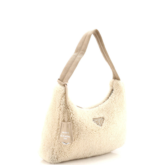 Prada Re-Edition 2000 Hobo Shearling Mini