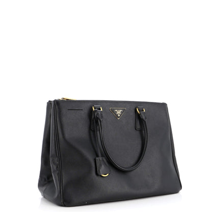 Prada Double Zip Lux Tote Saffiano Leather Medium