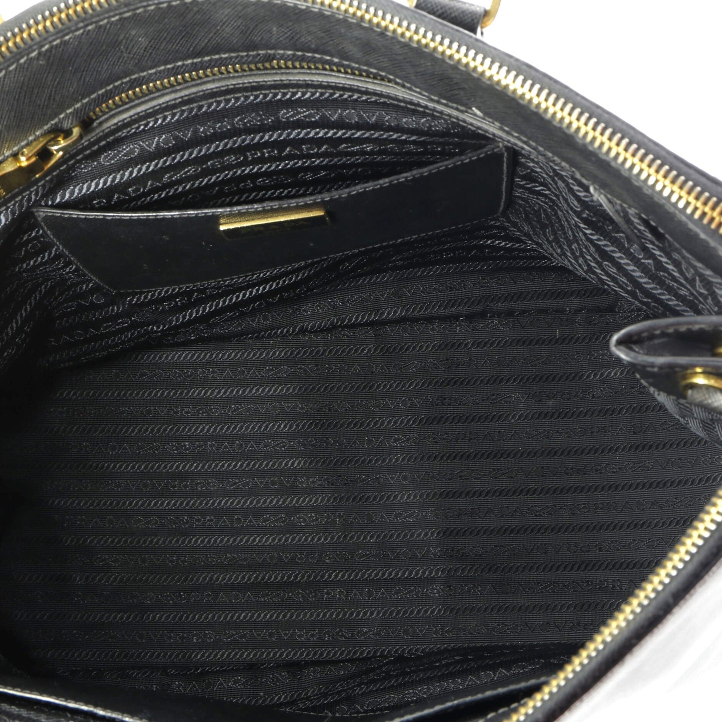 Prada Double Zip Lux Tote Saffiano Leather Medium