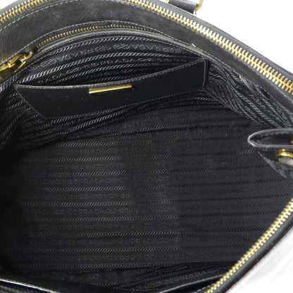 Prada Double Zip Lux Tote Saffiano Leather Medium