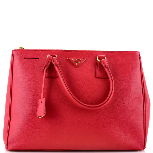 Prada Double Zip Lux Tote Saffiano Leather Large