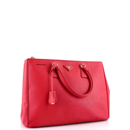 Prada Double Zip Lux Tote Saffiano Leather Large