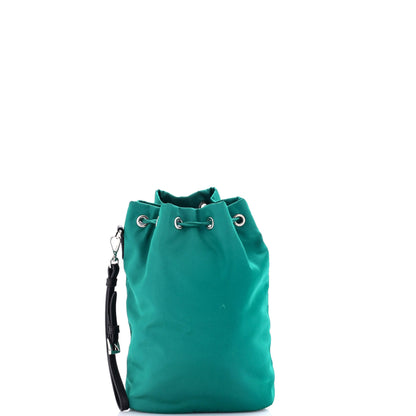 Prada Drawstring Wristlet Bucket Bag Tessuto Small