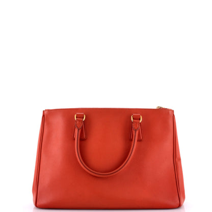 Prada Double Zip Lux Tote Saffiano Leather Medium