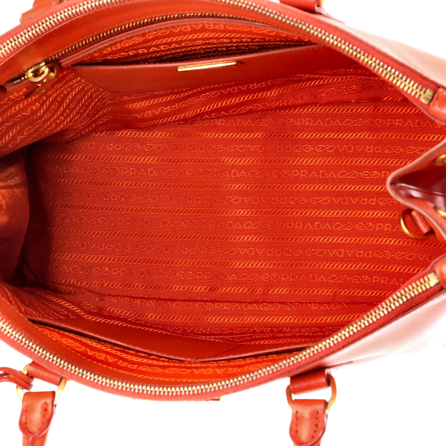 Prada Double Zip Lux Tote Saffiano Leather Medium