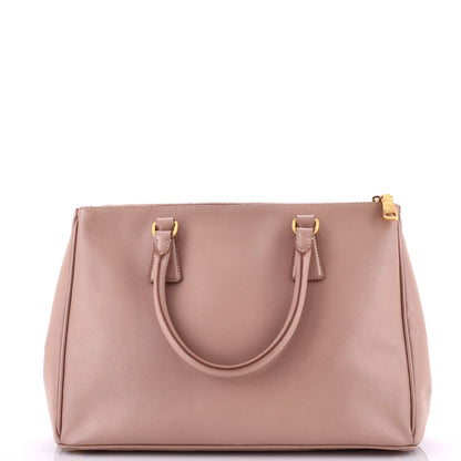 Prada Double Zip Lux Tote Saffiano Leather Medium