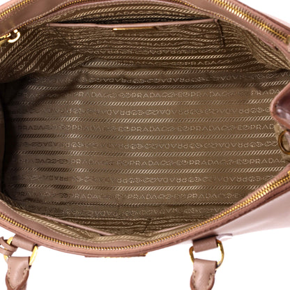 Prada Double Zip Lux Tote Saffiano Leather Medium