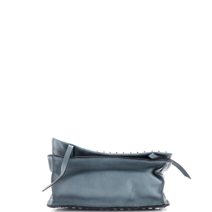 Prada Etiquette Flap Bag Studded Glace Calfskin Small