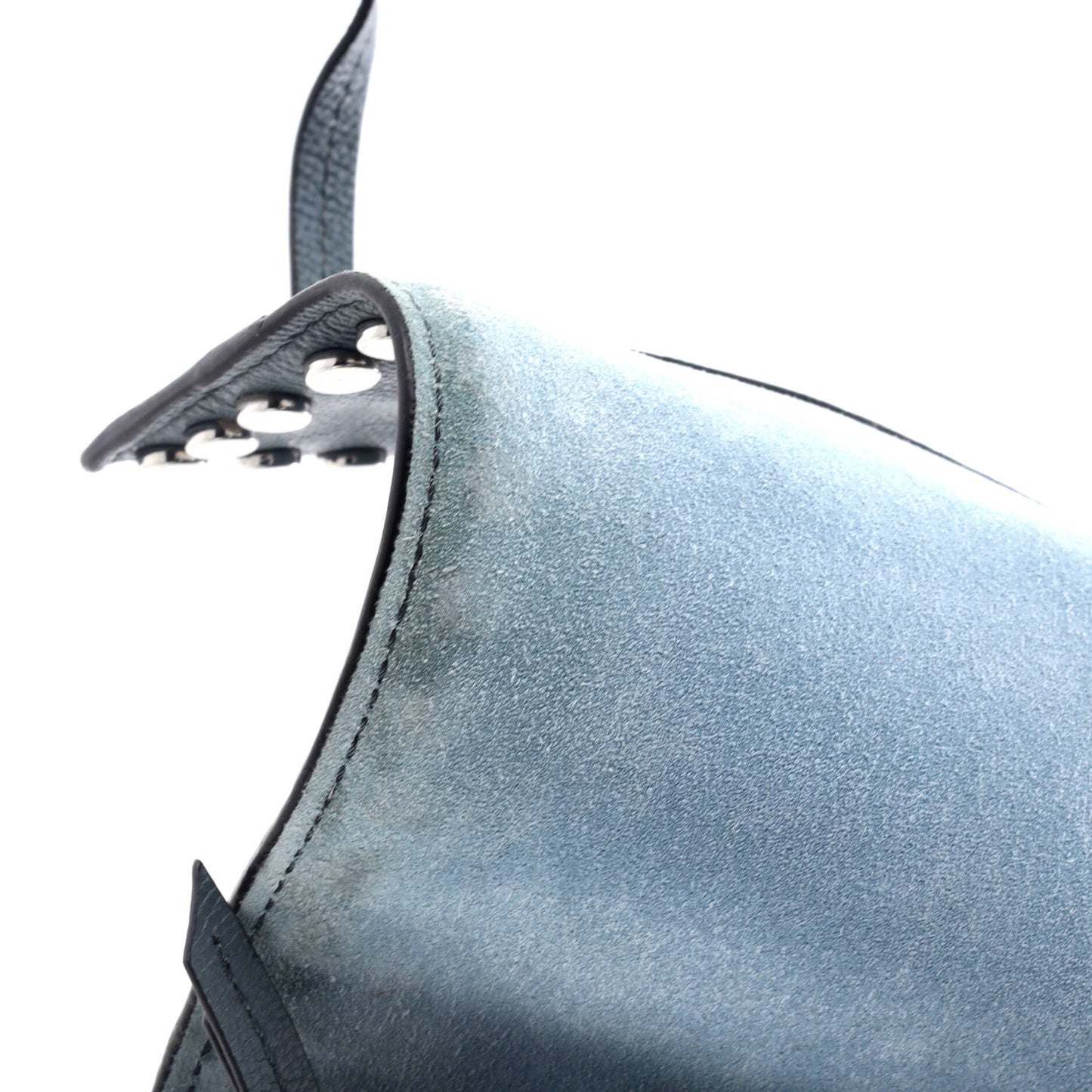 Prada Etiquette Flap Bag Studded Glace Calfskin Small