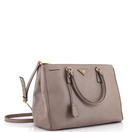 Prada Double Zip Lux Tote Saffiano Leather Large