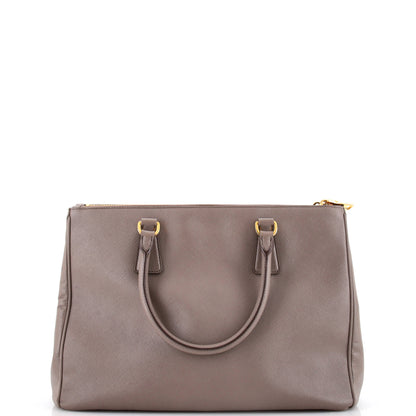 Prada Double Zip Lux Tote Saffiano Leather Large