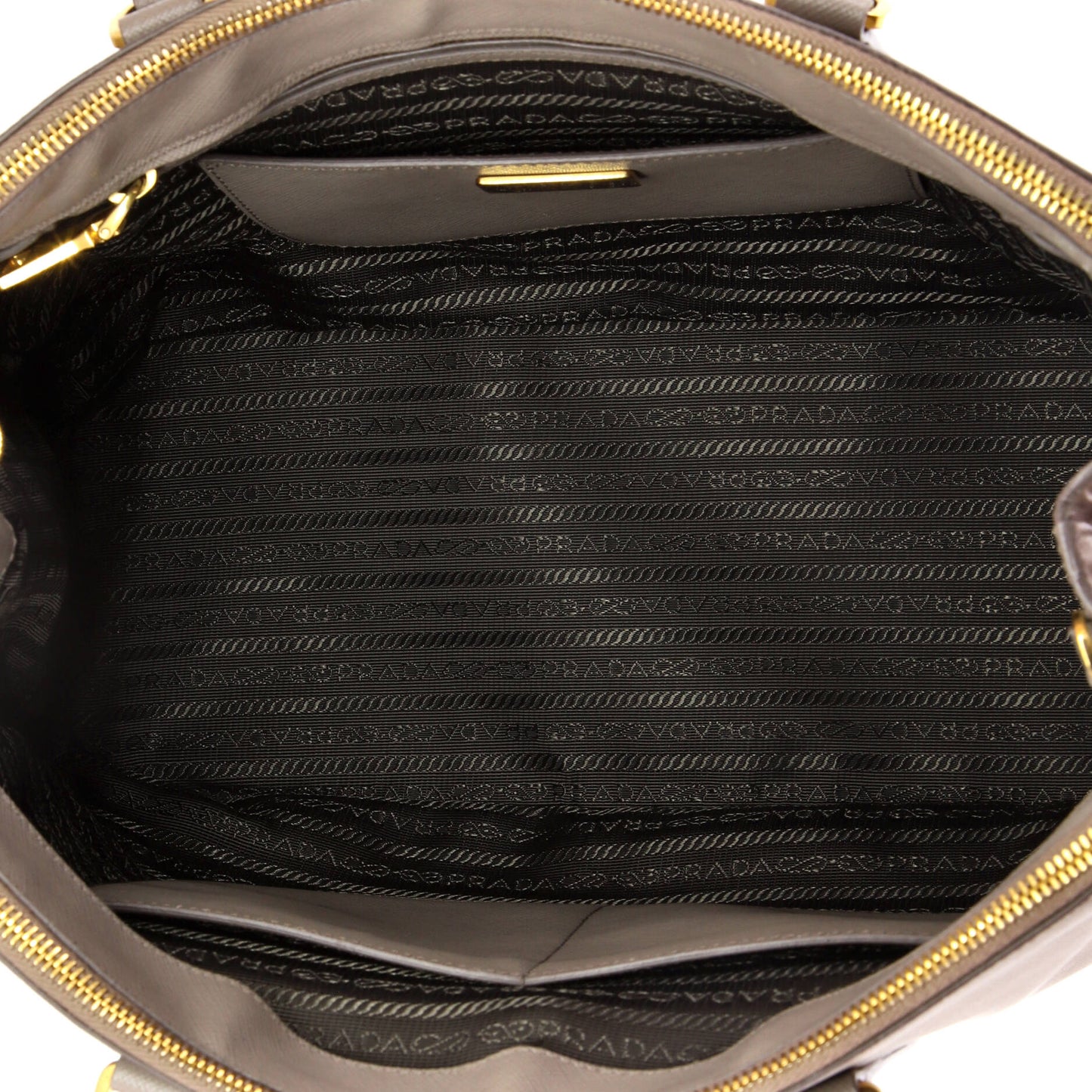 Prada Double Zip Lux Tote Saffiano Leather Large