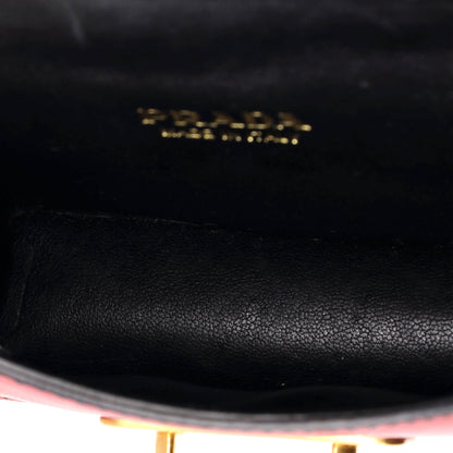 Prada Cahier Crossbody Bag Embellished Leather Micro