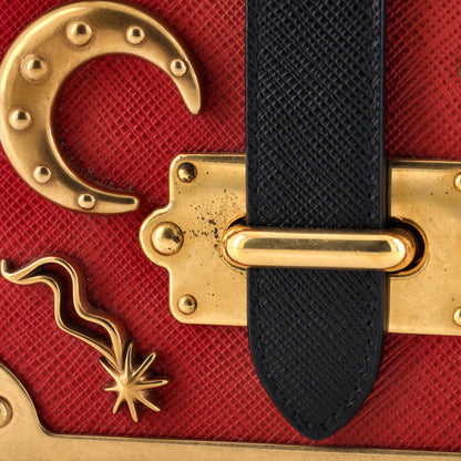 Prada Cahier Crossbody Bag Embellished Leather Micro