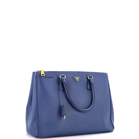 Prada Double Zip Lux Tote Saffiano Leather Large