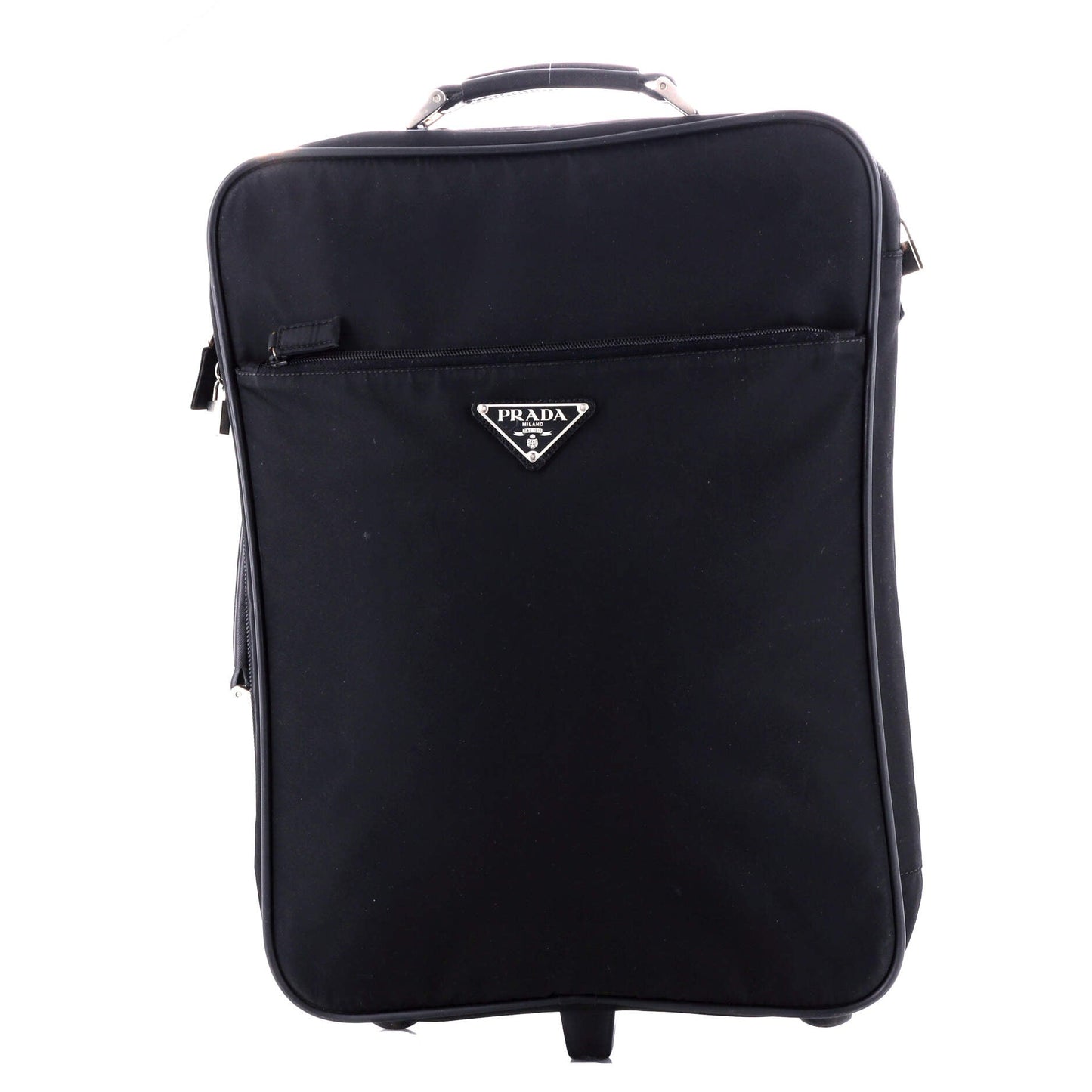 Prada Trolley Rolling Luggage Tessuto and Saffiano Leather Mini