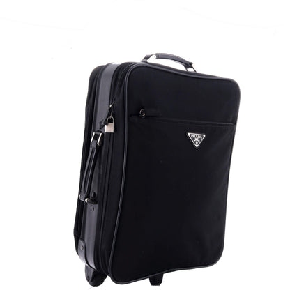 Prada Trolley Rolling Luggage Tessuto and Saffiano Leather Mini