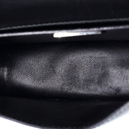 Prada Maxi Triangle Logo Chain Flap Bag Brushed Leather Small
