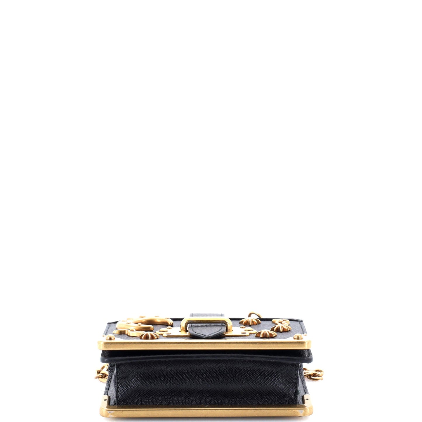 Prada Cahier Crossbody Bag Embellished Leather Micro