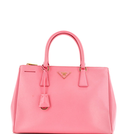 Prada Double Zip Lux Tote Saffiano Leather Medium