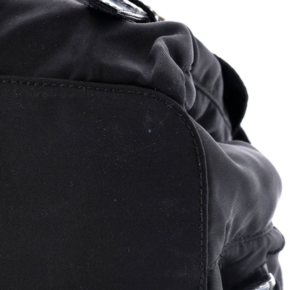Prada Vela Double Front Pocket Backpack Tessuto with Saffiano Leather Small
