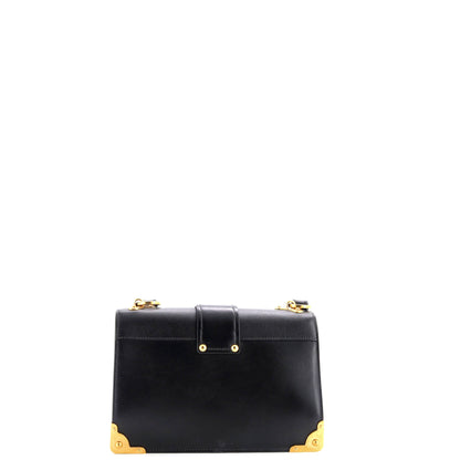 Prada Cahier Crossbody Bag Leather and Saffiano Leather Large