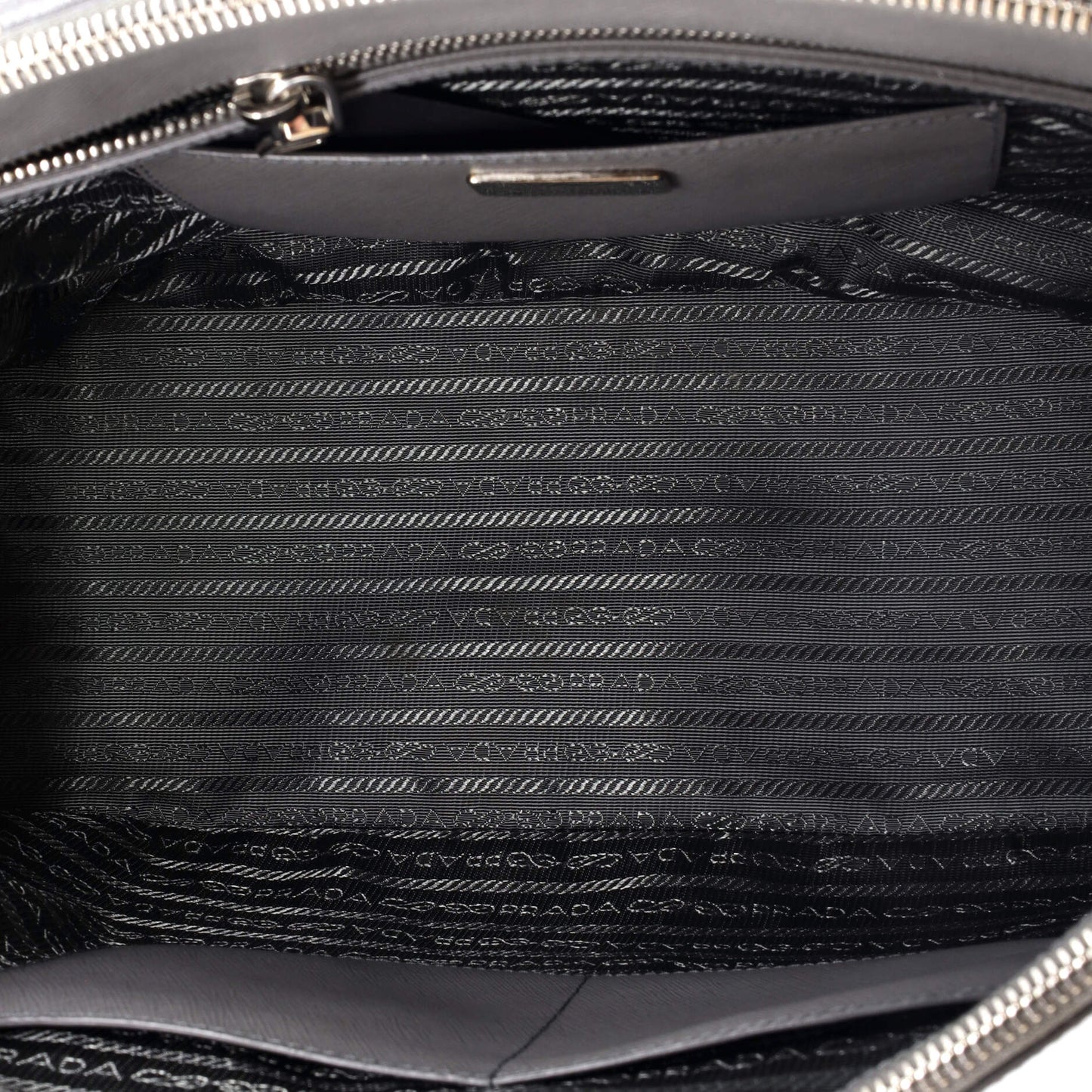 Prada Double Zip Lux Tote Saffiano Leather Medium