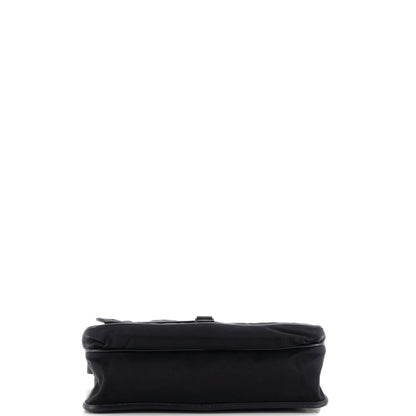 Prada Impunturato Buckle Flap Messenger Bag Quilted Tessuto Small