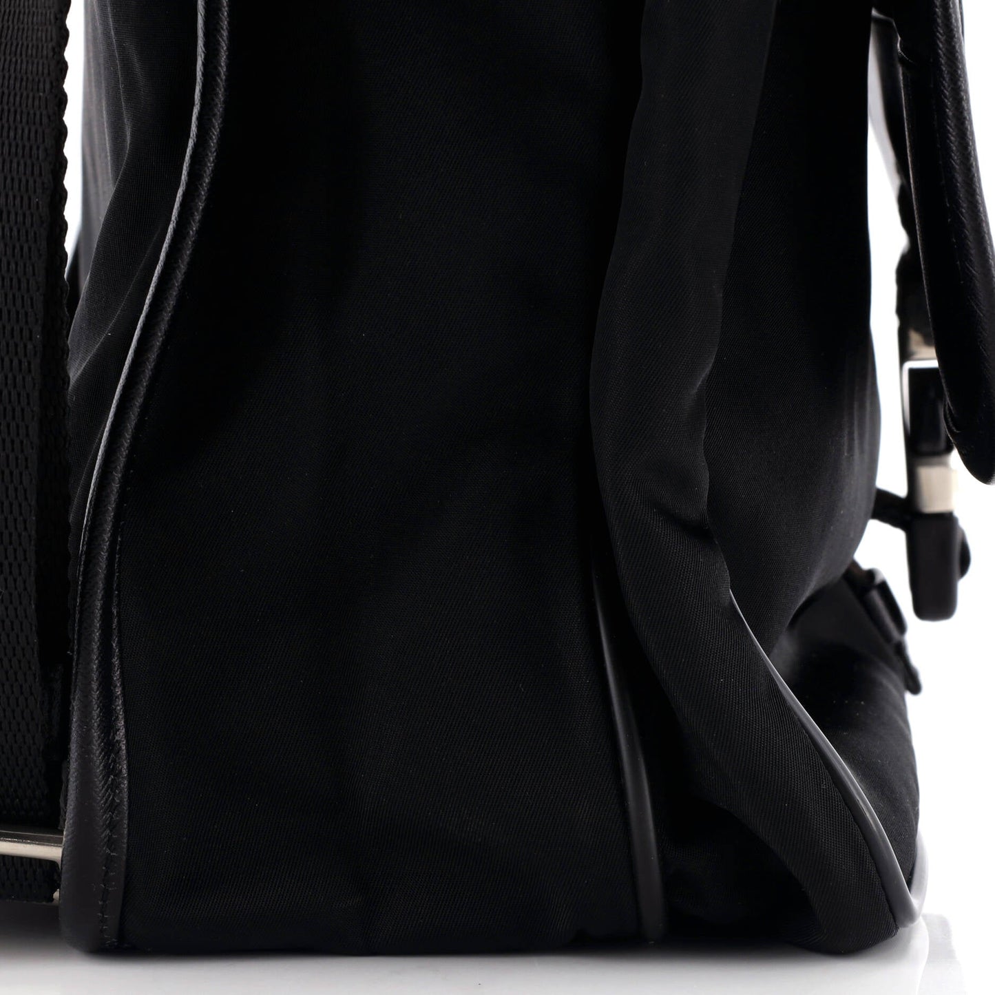 Prada Impunturato Buckle Flap Messenger Bag Quilted Tessuto Small