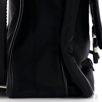 Prada Impunturato Buckle Flap Messenger Bag Quilted Tessuto Small